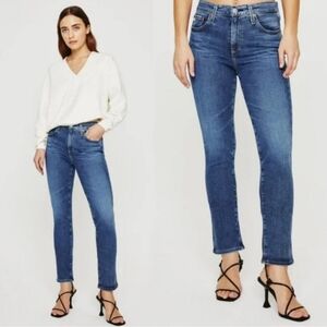 AG Adriano Goldsmith  Mari Mid-Rise Slim-Straight Jeans Size 29